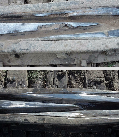 rail maintenance, before and after | JB Railroad Contracting, Inc.